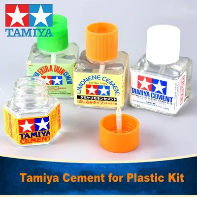 100% Tamiya Cement Glue 40ML Limonene Extra Thin Quick Setting ABS Cement for Plastic Hobby Kit DIY Gundam Model Making Glue