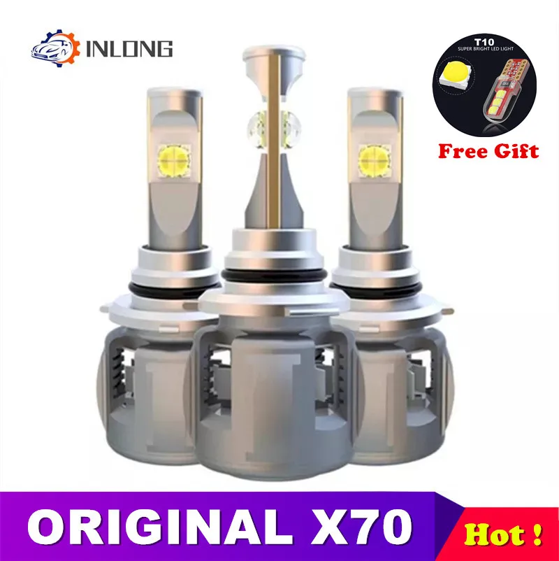 INLONG X70 H7 H4 Led Headlight Bulbs H11 H8 Car Led Lamps H1 9005<br /> HB3 9006 HB4 D4S D2S D1S D3S 15600LM Headlamp Fog Lights 6000K-in Car <br />Headlight Bulbs(LED) from Automobiles