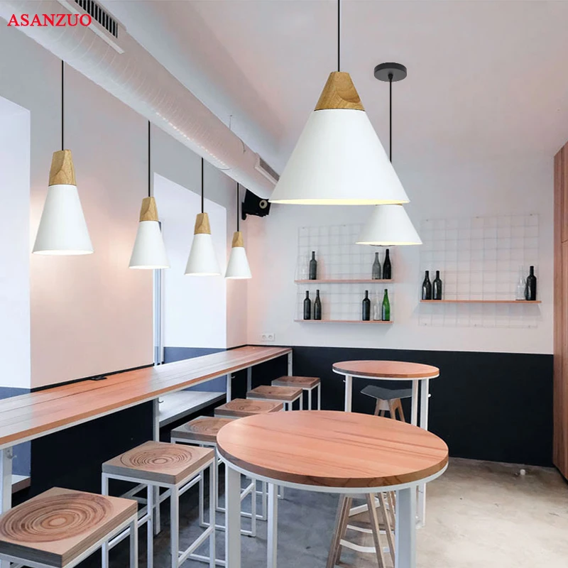 Современные деревянные подвесные светильники для столовой|wooden dining|aluminium lamp