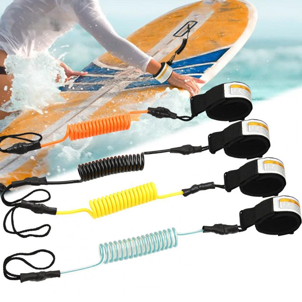 Adjustable Size Wrist Ankle Padded Safety Equipment Bodyboard Leash Surfing Coil