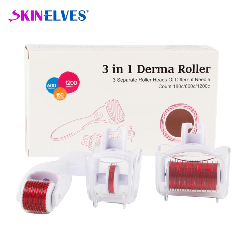 DRS 3 в 1 дермальный валик комплекте Оригинальный Micro Roller Mesoroller Dermaroller Microneedle для