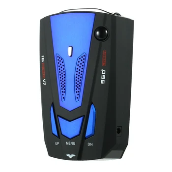 

Car Vehicle Radar Detector Speed Control Detector V7 Speed Voice Alert Warning Device Blue Russia / English