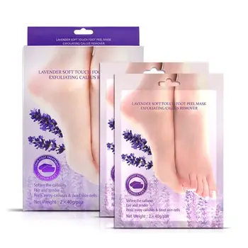 

2Pair/Box Lavender Extracts Foot Peel Mask Set Calluses Dead Dry Skin Remover Feet Protective Film Women Men Beauty Tools