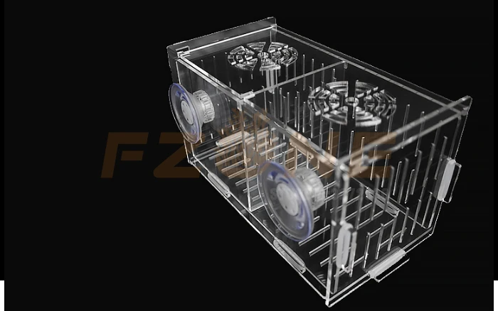 Аквариум акриловый аквариум разведение изолирующая коробка с комнатами для маленьких рыб