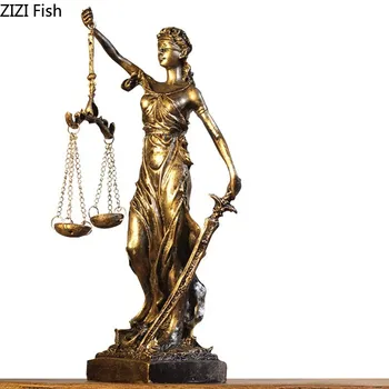 

CREATIVE NORDIC RESIN GODDESS OF JUSTICE CHARACTER SCULPTURE GREEK MYTHOLOGY MODERN HOME DECORATION CRAFTS ORNAMENTS FIGURINES