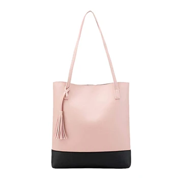 

Women Shoulder Bag PU Tassels Messenger Bag Shoulder Bags Handbag Good Quality Bucket Bag