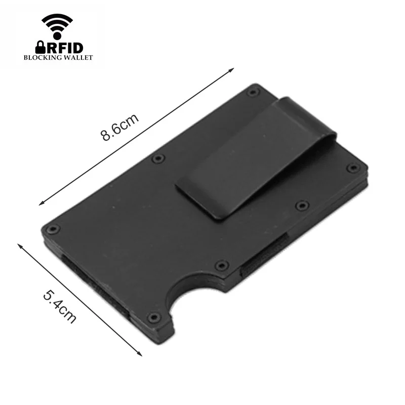 DIENQI, алюминиевый металлический Rfid кошелек, мужской тонкий мини кошелек, кошелек, сумочка для денег, маленький тонкий мужской кошелек, кошелек, Умный кошелек