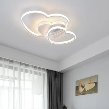 Light For Home Led Light For Bedroom Women Princess Heart Shape Ceiling Lights Lamp Dimmable