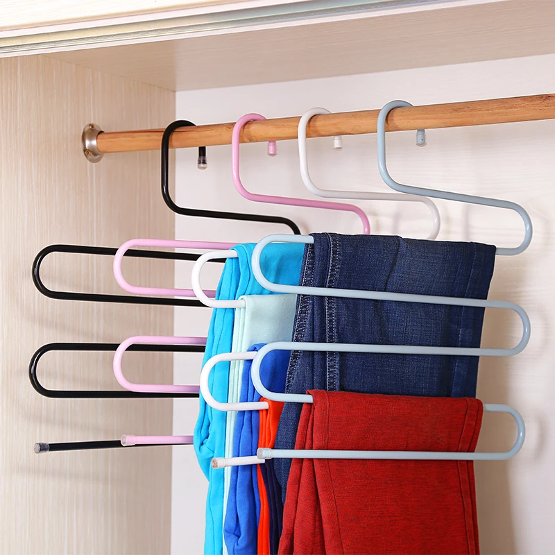 Hoomall Stainless Steel Clothing Storage Rack Multi function Pants