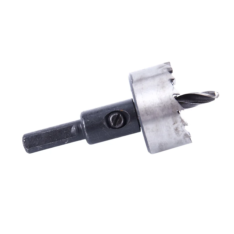 28 mm Diameter Electric Drill Saw Iron HSS Crown Silver Tone