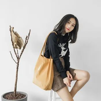 

Canvas Women's Bag Large Capacity Arts College Wind Single Shoulder Bag