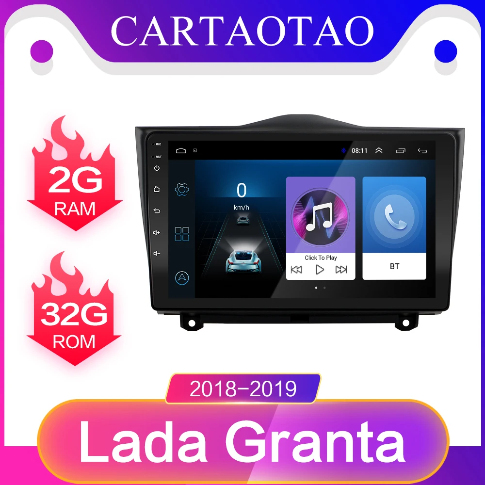 

2DIN android 9 nabigator car radio multimedia navigation for LADA Granta cross radios 2018 2019 auto 2-din intelligent autoradio
