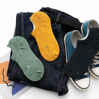 

Boat Socks Men's Cotton Spring and Summer Men's Socks Japanese Stealth Socks Silicone Non-slip