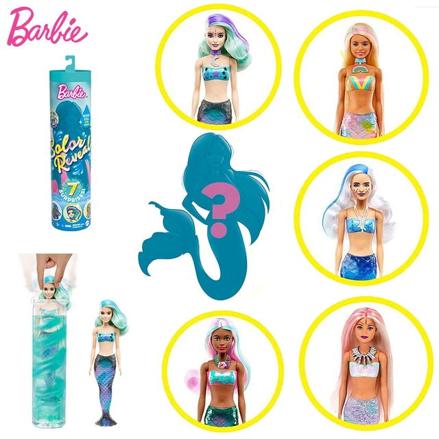 Barbie Color Reveal Doll Themed Mermaids Doll Temperature Detection  Discoloration Blind Box Toy Child Gift Gt43 Gtp41 - Dolls - AliExpress