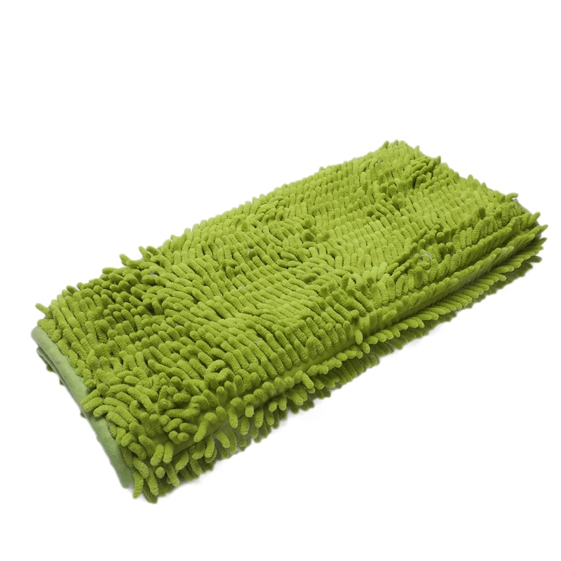 ABSF Chenille Bath Mat 50 x 80 cm Chenille Bathroom Carpet grass green