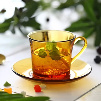 

Tea Cups Coffee Vintage Coffee Cup Glass Mug Reusable Espresso Cups Cappuccino Christmas Tazas Ceramica Drinking Mug LZI098
