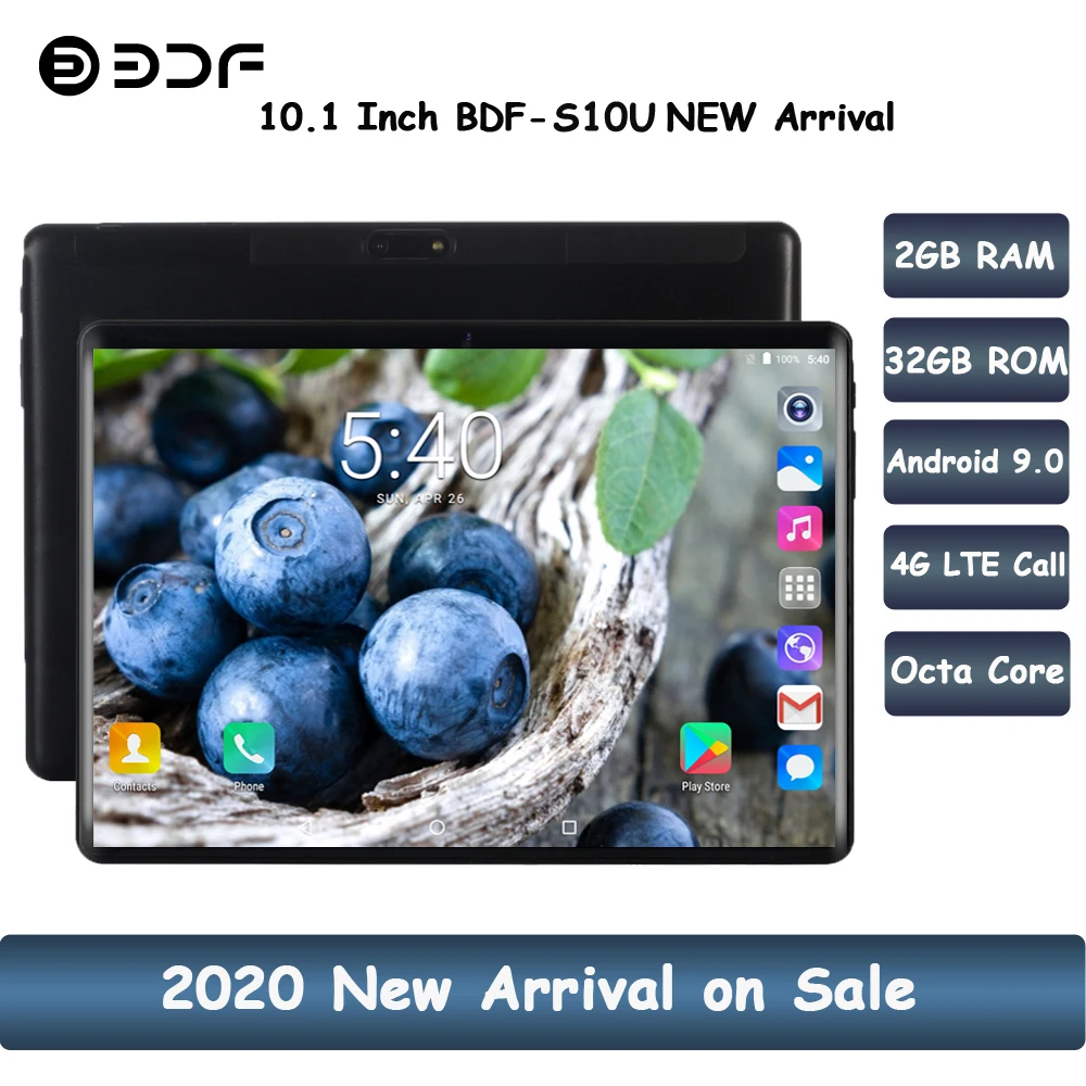 US $91.00 BDF New 101 Inch 3G 4G LTE Phone Call SIM Card Octa Core FM WiFi Tablet Pc Android 90 WIFI Bluetooth 2GB32GB IPS LCD Display