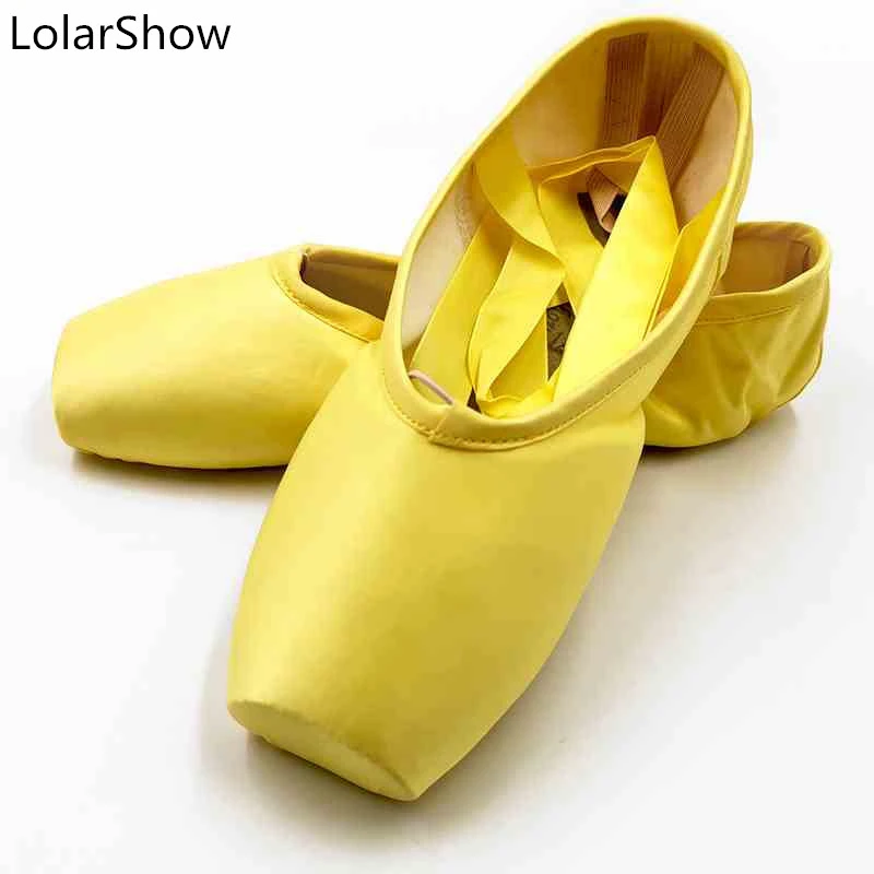 Yellow Satin Ballet Shoes Full Sole Children's Sizes Sweden