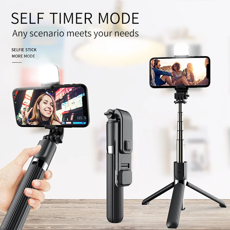 Wholesale like mirror mini selfie stick handheld monopod for Iphone &  Android Cellphone