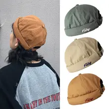 New Fashion Man Hooligan hat hip hop inch head hat Spring And Summer Canvas Beanies Cap For Women