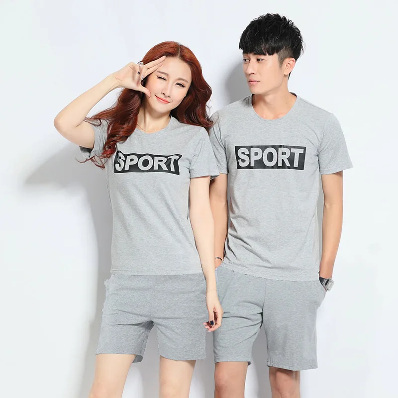 

Boys And Girls Couples Two-Piece Set Summer New Style Short Sleeve T-shirt Fashion Casual Tops