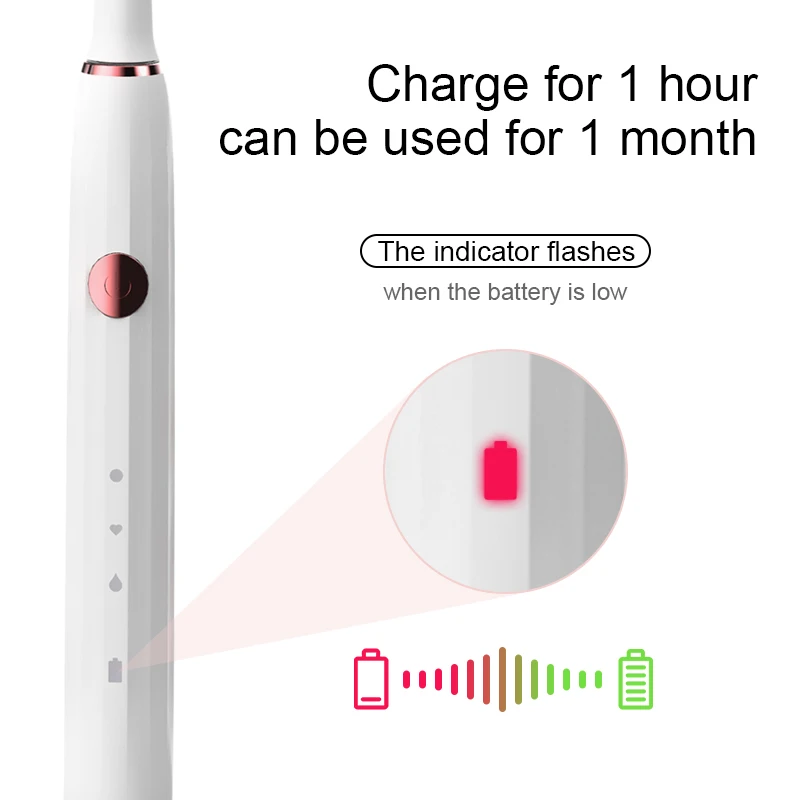 Electric Toothbrush Rechargeable 40000time/min Ultrasonic Washable Electronic Whitening Waterproof Adult Teeth Brush For Family Electric Toothbrush Rechargeable 40000time/min Ultrasonic Washable Electronic Whitening Waterproof Adult Teeth Brush For Family