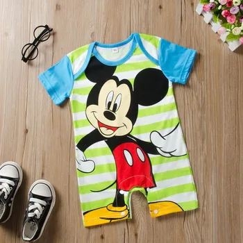 

Mickey Baby Rompers Disney Infant Jumpsuits Outfits Newborn Baby Girl Clothes Boy Clothing Roupas Bebe Minnie Kids Clothing