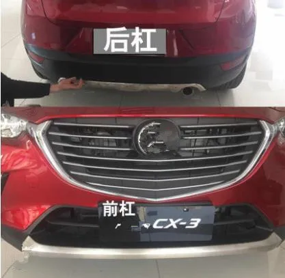 Stainless steel front and rear Bumper Protector Skid Plate cover Fit for Mazda CX-3 cx3 -- Car styling front bumper cover bumper protector