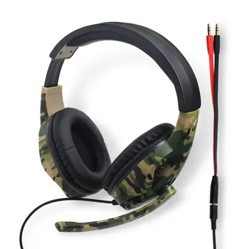 

Game Headset Camouflage PC Computer Gamer Headset with Microphone for Laptop Cellphone LHB99