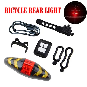 

1pcs Wireless Bicycle Rear light Turning LED Signal Taillight Waterproof Cycling Warning Rear safety lights Black