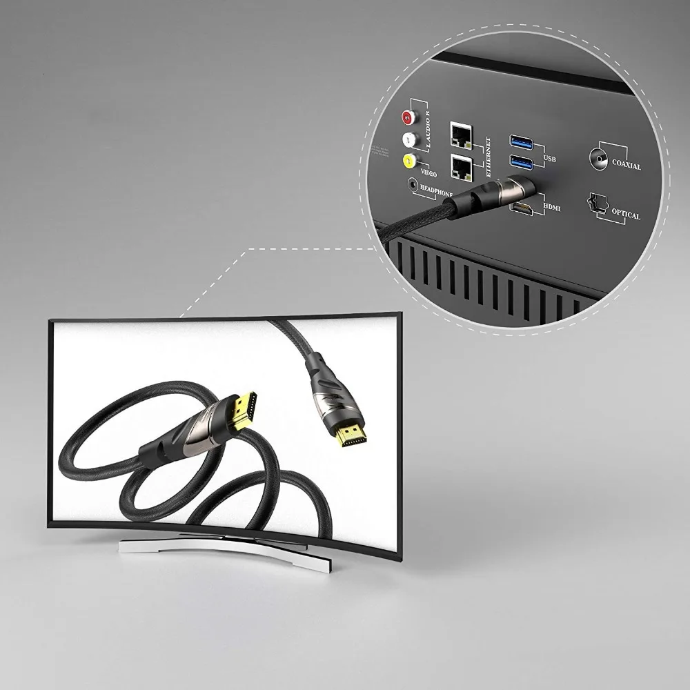 HDMI 2,1 видео кабель медный 8K@ 60 HZ 4K@ 120HZ UHD HDR 48 Гбит/с кабель HDMI конвертер для PS4 HDTVs Проекторы высокая скорость 8K 1M 2M