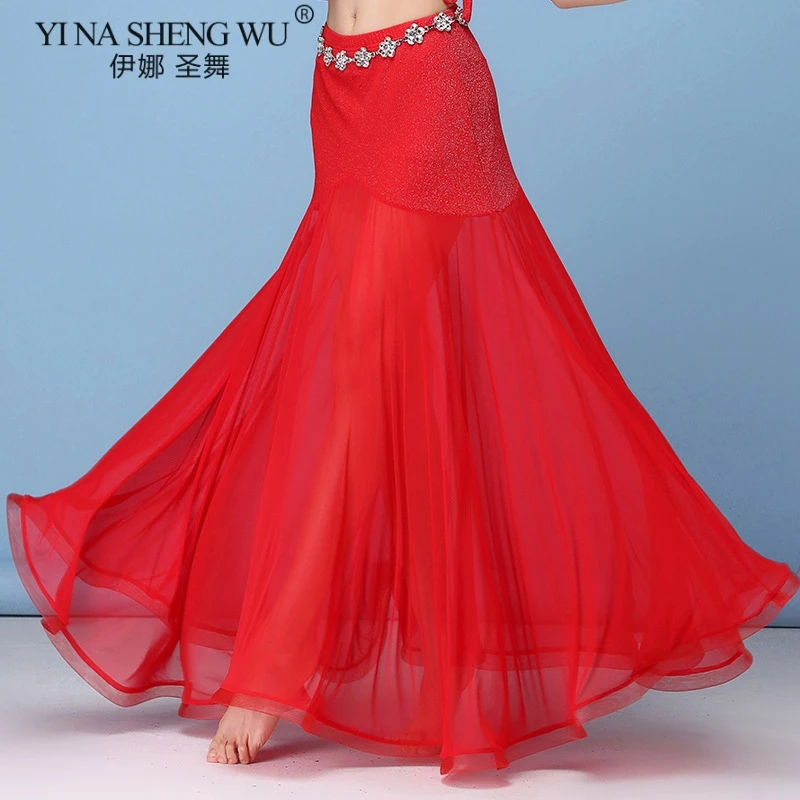 1187 Red Skirt Для восточных танцев, для танца живота, одежда танцора, костюм для женщин, блестящая одежда для танца живота, летняя, короткий рукав, сексуальный топ, юбка, Новинка - Цвет: 1187 Red Skirt