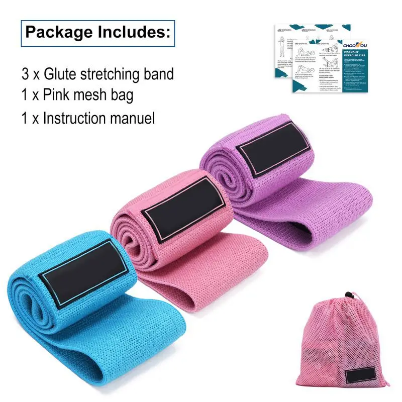 Men&women Hip Resistance Bands Booty Leg Exercise Elastic Bands For gym Yoga Stretching Training Fitness Workout