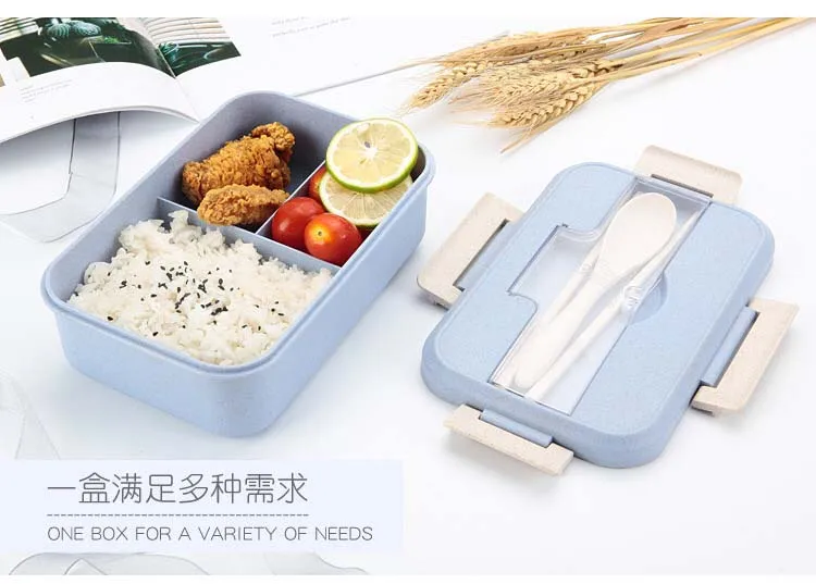 Пшеничный соломенный контейнер Bento для обеда, микроволновая печь Bento, контейнер для еды, Ланч-бокс, контейнер для хранения еды, столовая посуда