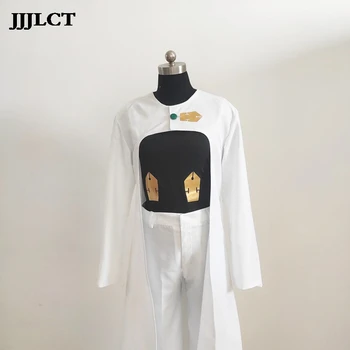 

Japanese Anime 's Bizarre Adventure Rohan Kishibe Cosplay Costume Women Men Halloween Party Pants White Uniform