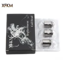 XFKM 3 шт. subohm-p Сменные спирали для V12 Prince Atomizer Q4/M4/X6/T10/x2 clapton/mesh Coil