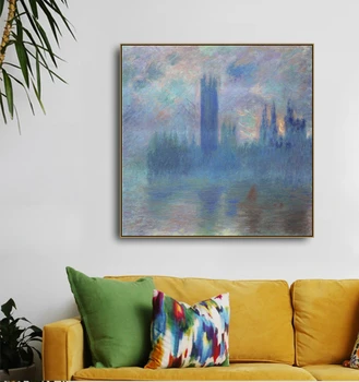 

Cassisy Canvas Oil Painting《Houses of parliament, westminster》Claude Monet Artwork Picture Wall Decor Modern Home Decoration