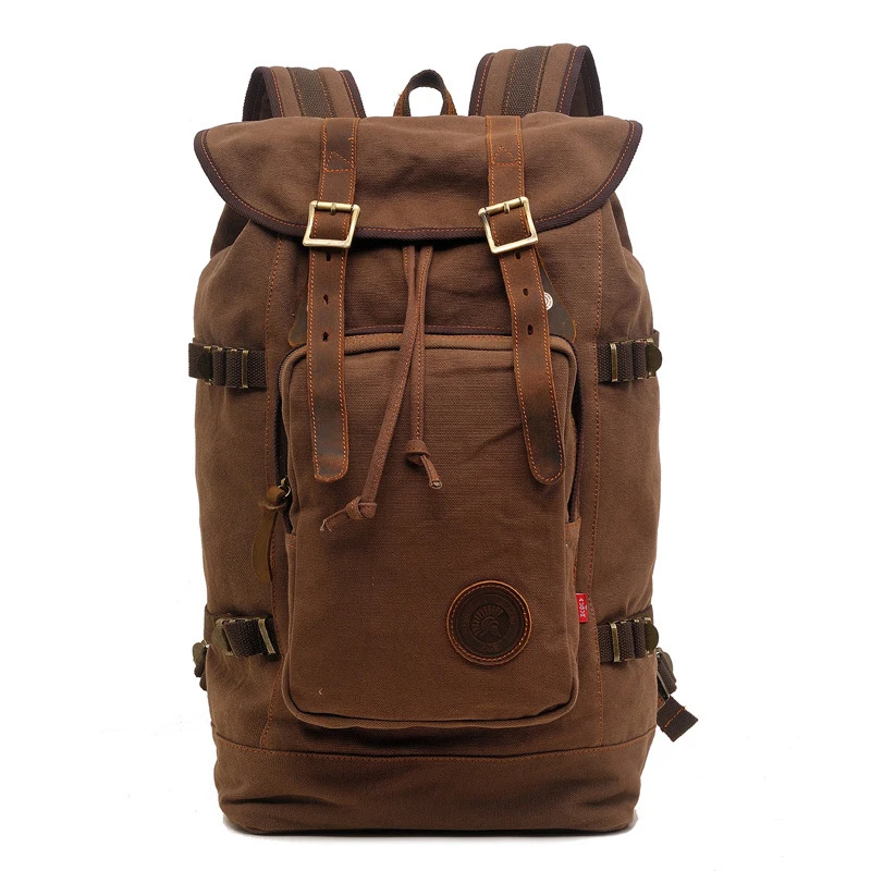 Коричневый Mochila Escolar, школьная сумка, бренд, мужские сумки, модный рюкзак через плечо, большая вместительность, Mochilas - Цвет: Коричневый