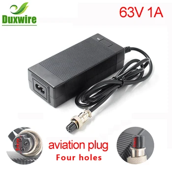 

18650 battery charger 63V 1A lithium for 60V hoverboard charger with Aerial plug / XLR 4 Pins 9mm