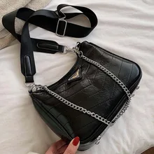 Роскошная женская сумка через плечо, женские Сумки из искусственной кожи, сумка на цепочке, дизайнерская сумка на плечо с клецками, Ретро стиль, женская Посылка на подмышках, HW680