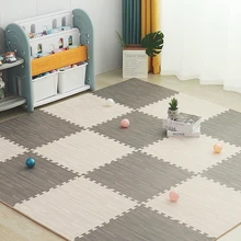 Puzzle en Grain de bois, tapis en mousse pour chambre à coucher, tapis d'épissure pour bébé, carreaux d'exercice emboîtables, 10 pièces/ensemble, 30x30cm