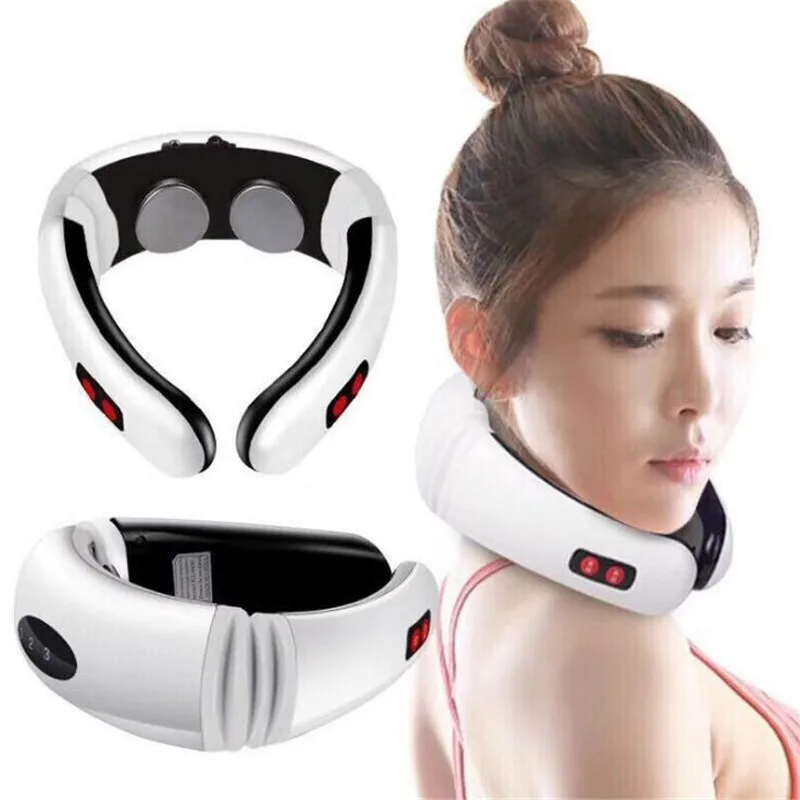 

Electric Pulse Back and Neck Massager Far Infrared Heating Pain Relief Tool Health Care Relaxation Intelligent Cervical Massager