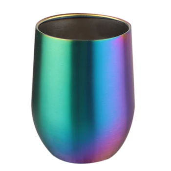 

450Ml Double Stainless Steel 304 Mug Red Wine Cup Vacuum Plated Eggshell Cup