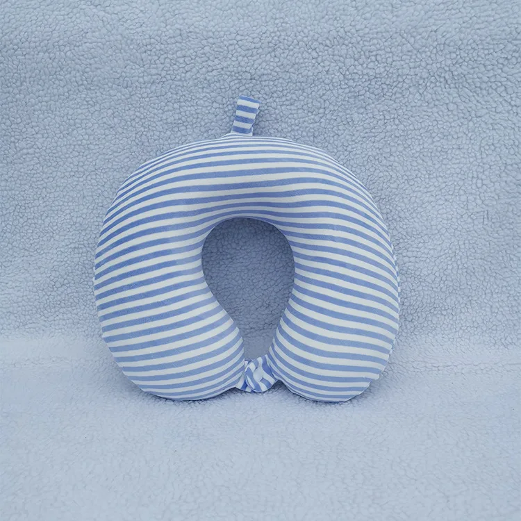 Striped blue Полосатая u-образная подушка, подушка с памятью, простая подушка для путешествий, самолета, водителя, шеи, облегчение боли, защита для офиса, подгузники, практичные подушки - Цвет: Striped blue