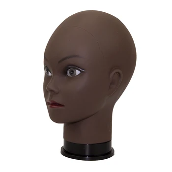 

Afro Black Bald Wig Block Head With Free Clamp Manikin Head With Stands Plussign 20.5" Big Wig Mannequin Head For Wig Making