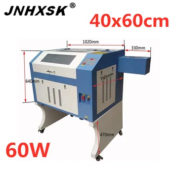 

JNHXSK for sale 400x600 mini laser engraving machine 60w laser cut stamp desktop M2 system plastic Crafts