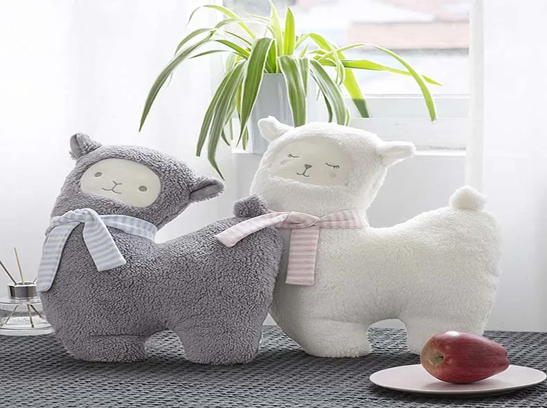 1 шт. 43x33 см милая плюшевая подушка из альпаки Kawaii Мягкие плюшевые игрушки овцы для детей мягкая подушка в виде животного домашний Декор подарок для девочки