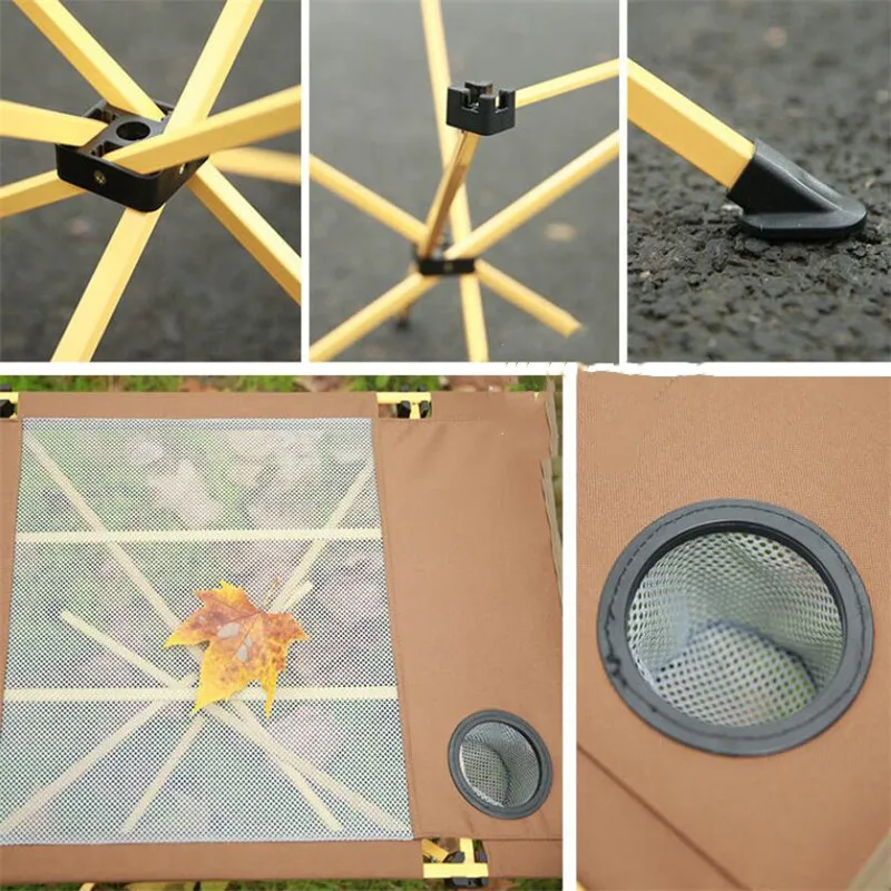 Mesa de Pintura de Aço ao ar Livre Dobrável Tubo Esqueleto Viagem Piquenique Auto-condução Portátil Pequena Mesa Quadrada 8 portátil pequena mesa quadrada