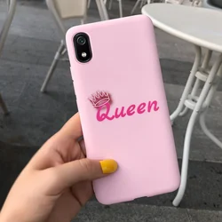 Cute Cartoon Shockproof Bumper Phone Case - Soft Protective Cover for Redmi 7 (Queen - c01)