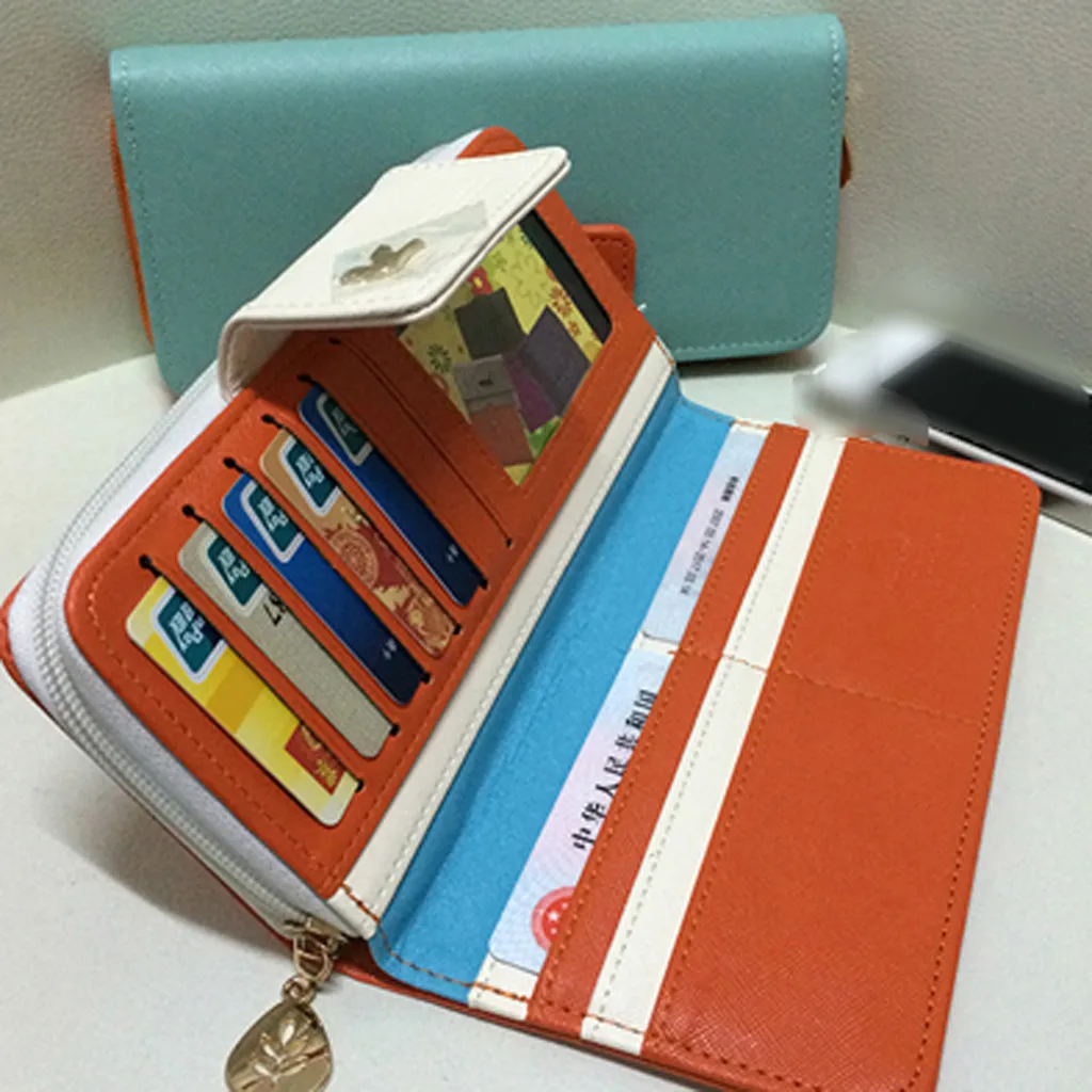 Big Capacity Women Purses Long Zipper Coin Purse Holder Wallets Ladies Clutch Change Purse Female Fly Bird Print Money 823